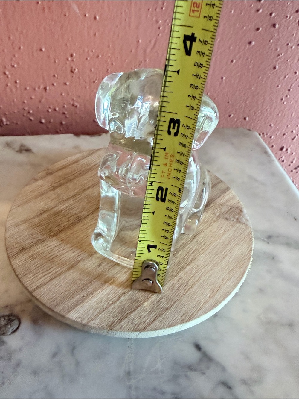 Clear Glass Puppy Figurine - Decorative Home Dining Accent - Picture 8 of 9